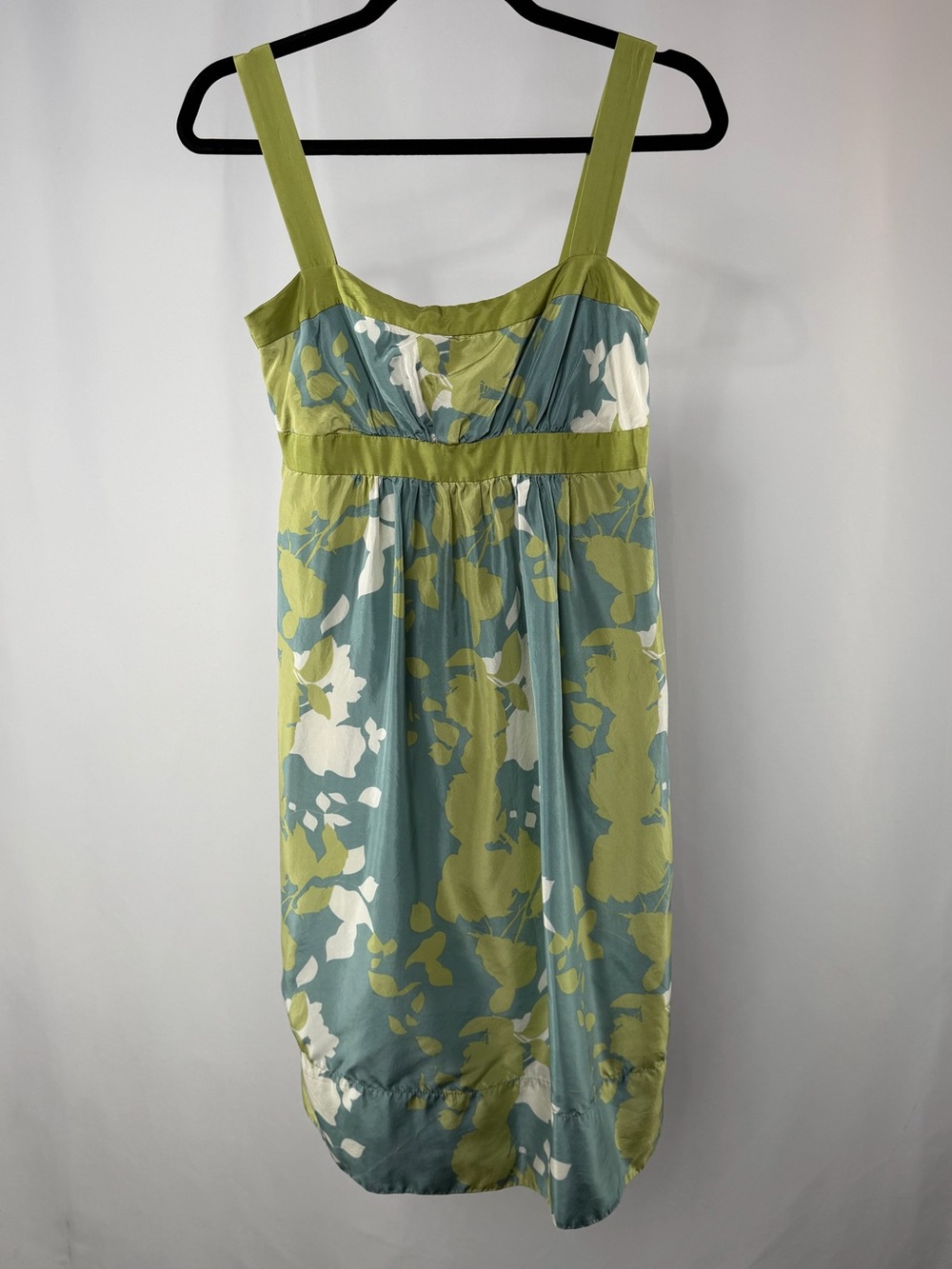 Y2K‎ BCBG Floral Silk Mini Sundress in Blue Green Size 2